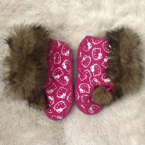 Pair of Hello kitty slipper boots